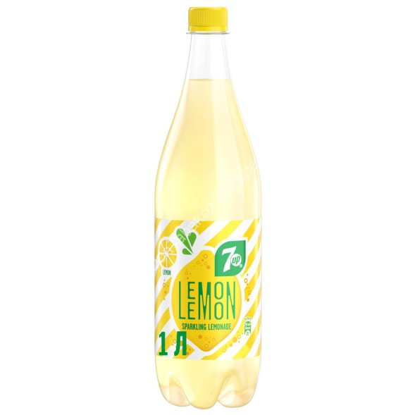 Напиток 7-UP Lemon Искрящийся лимонад 1 л оптом 