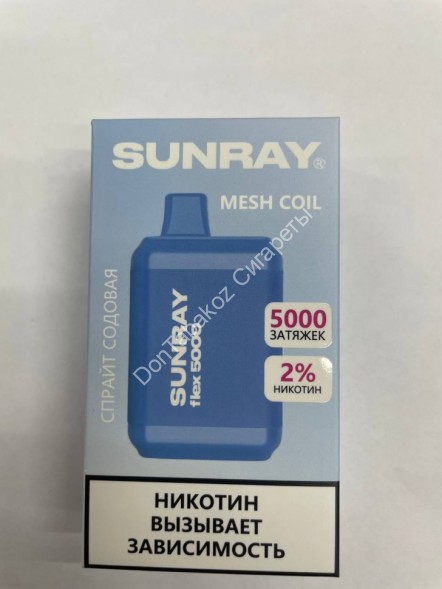 Электронная сигарета Sunray Mesh Coil 5000 2 % Спрайт содовая оптом 