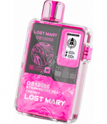 Электронная сигарета Lost Mary OS12000 Клубника персик вишня 20мг ОПТОМ     