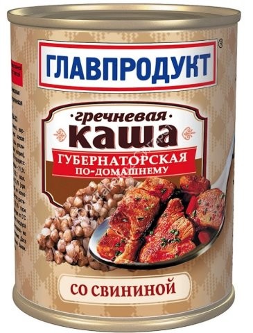 Каша гречневая Губернаторская по-домашнему со свининой 340г оптом 