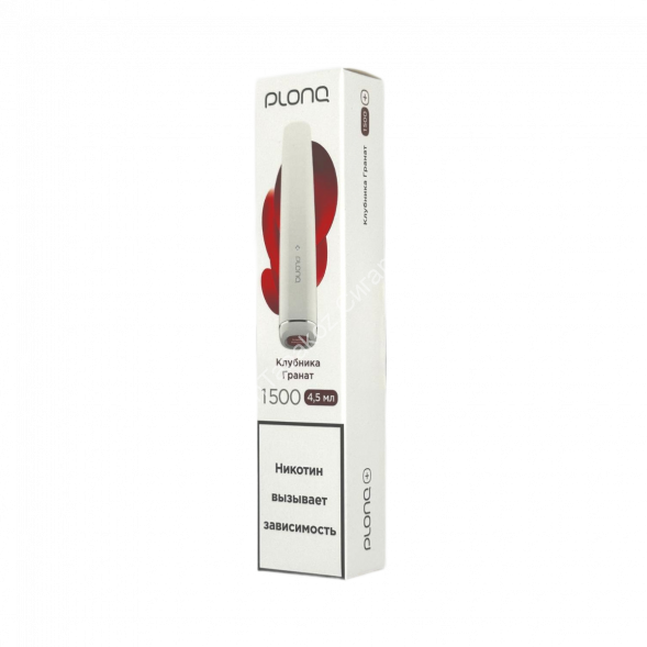 Электронная сигарета PLONQ PLUS 1500 Клубника Гранат 20мг ОПТОМ         