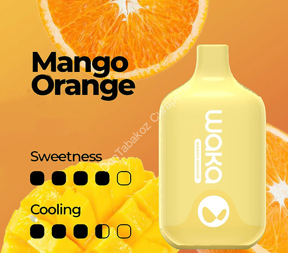 Электронная сигарета Waka Smash 6000 2% Mango Orange Манго-апельсин оптом 