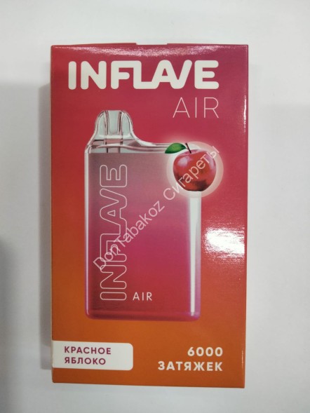 Электронная сигарета INFLAVE AIR Красное Яблоко 6000 затяжек 20мг Hard (2% Hard) Оптом  