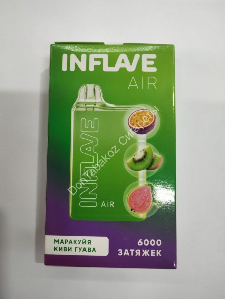 Электронная сигарета INFLAVE AIR Маракуйя Киви Гуава 6000 затяжек 20мг Hard (2% Hard) Оптом   