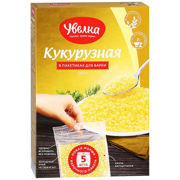 Крупа кукурузная Увелка 5x80 г оптом 