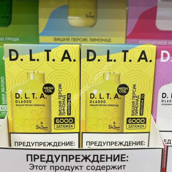 Электронная сигарета D.L.T.A.  DL6000 2% Вишня-персик-лимонад оптом 