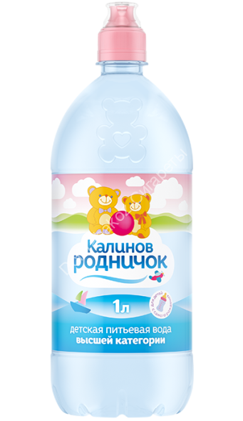 Вода детская питьевая Калинов Родничок негазированная спортивная пробка 1 л оптом 